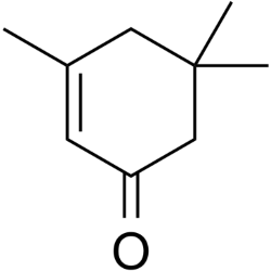 Chemical structure of isophorone