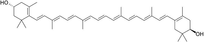 Chemical structure of zeaxanthin